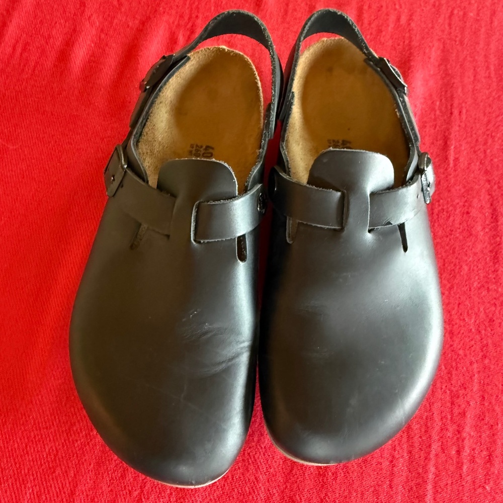 Black Leather Birkenstock Professional Toki Super Grip Size 40